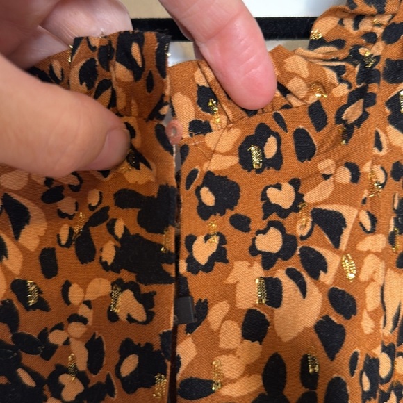 Sugarlips NWT Leopard Print Long Sleeve Ruffle Hem Mini Dress - M - Picture 11 of 12